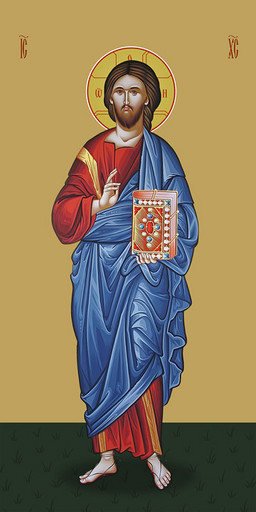 Мерная икона, Господь Вседержитель, 50x100 см, арт Ид24778 Мерная икона, Господь Вседержитель, 50x100 см, арт Ид24778