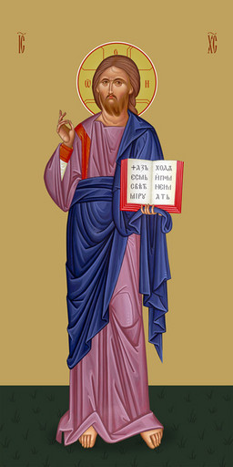 Мерная икона, Господь Вседержитель, 50x100 см, арт Ид24779 Мерная икона, Господь Вседержитель, 50x100 см, арт Ид24779