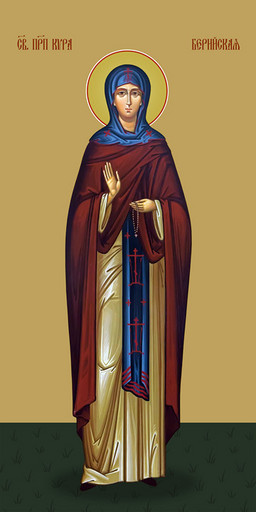 Мерная икона, Кира Берийская (Македонская), преподобная, 25x52 см, арт Ид14876