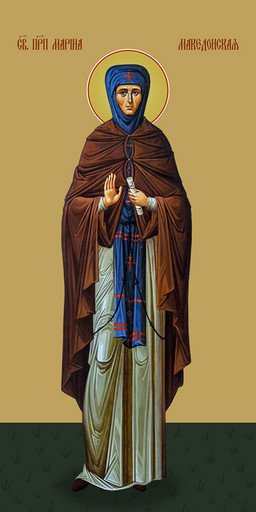 Мерная икона, Марина Македонская (Берийская), преподобная, 25x52 см, арт Ид14944