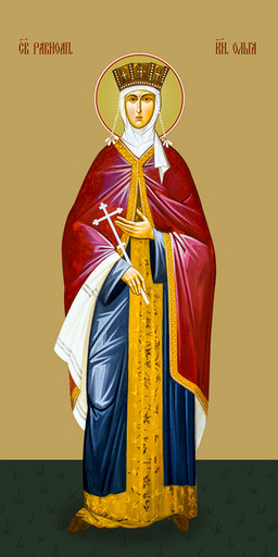 Мерная икона, Ольга, святая равноапостольная княгиня, 50x100 см, арт Ид25031