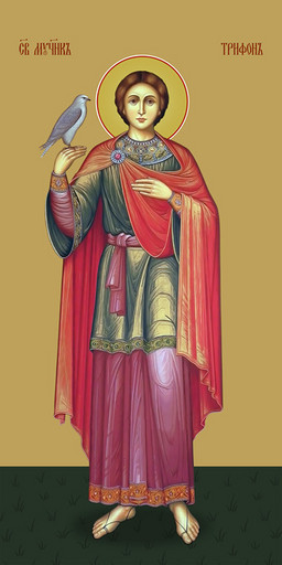 Мерная икона, Трифон Апамейский, мученик, 50x100 см, арт Ид25139