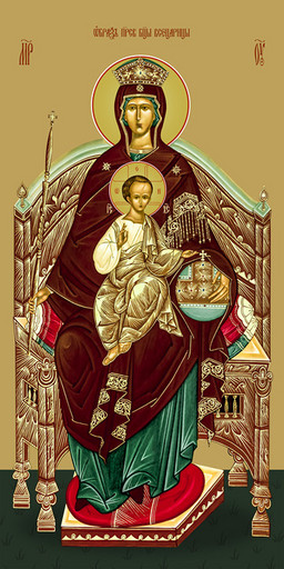 Мерная икона, Державная икона божьей матери, 50x100 см, арт Ид25225
