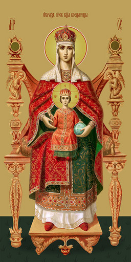 Мерная икона, Державная икона божьей матери, 50x100 см, арт Ид25226