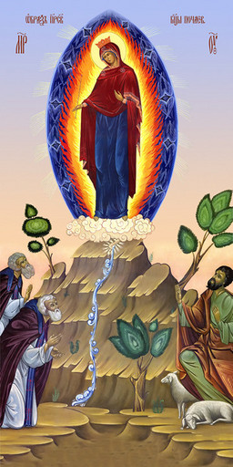 Мерная икона, Почаевская икона божьей матери, 50x100 см, арт Ид25244