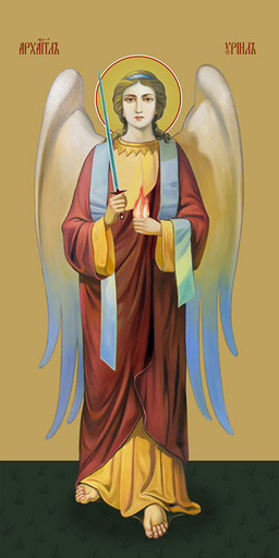 Мерная икона, Уриил, архангел, 25x52 см, арт Ид15255