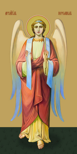 Мерная икона, Иеремиил, архангел, 25x52 см, арт Ид15257