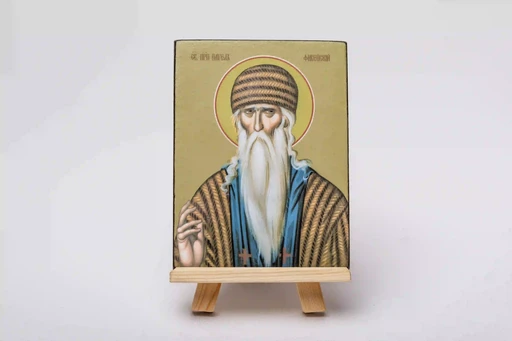 Павел Фивейский, преподобный, 12x16x1,8 см, арт Ид4149 Павел Фивейский, преподобный, 12x16x1,8 см, арт Ид4149