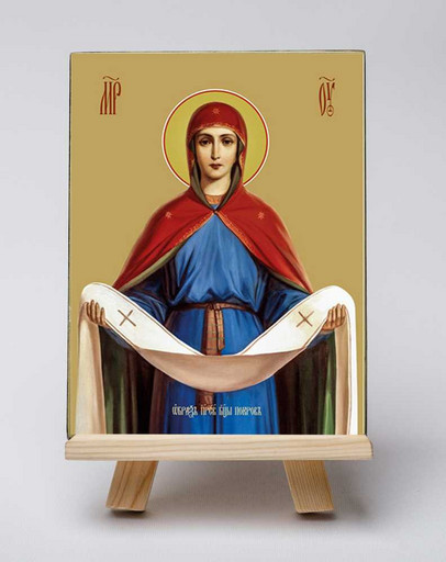 Икона Божьей матери “Покров”. 7,5x10x1,8 см, арт Б0039