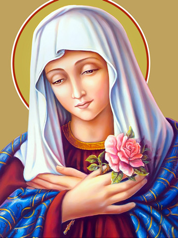 Пресвятая Дева Мария, 15x20 см, арт Ид3626