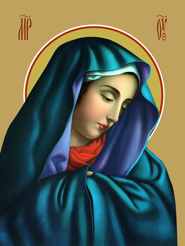 Пресвятая Дева Мария, 15x20 см, арт Ид3653