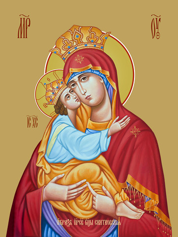 Скитковская икона божьей матери, 15x20 см, арт Ид3654