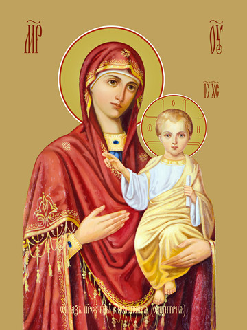 Смоленская икона Божьей матери (Одигитрия), 30x40x4 см, арт Ид25810