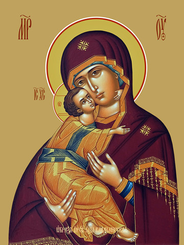 Владимирская икона божьей матери, 30x40x4 см, арт Ид10325
