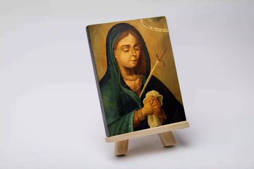 СКОРБЯЩАЯ БОГОМАТЕРЬ «И Твое сердце оружие проиде». Рневал, 1863г, 12x16x3 см, арт А6813