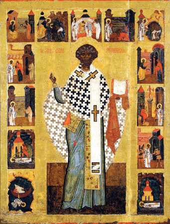 Святой Климент с житием, 15x20 см, арт А6810