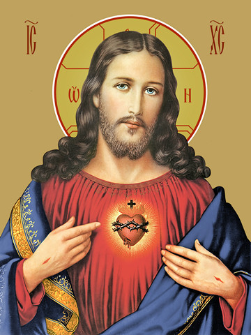 Святое Сердце Иисуса, 25x52 см, арт Ид12518