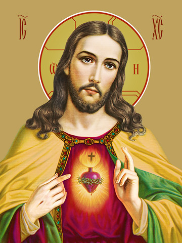 Святое Сердце Иисуса, 40x60 см, арт Ид17873