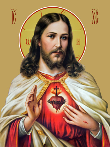 Святое Сердце Иисуса, 40x60 см, арт Ид17877
