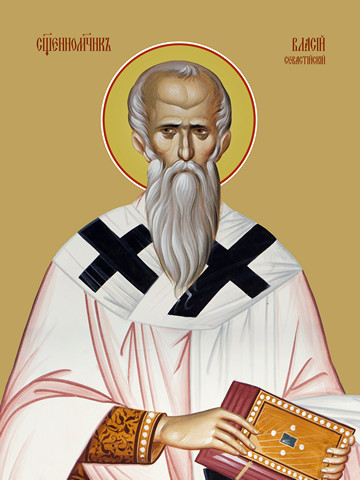 Священномученик Власий Севастийский, 15x20x1,8 см, арт Ид25356