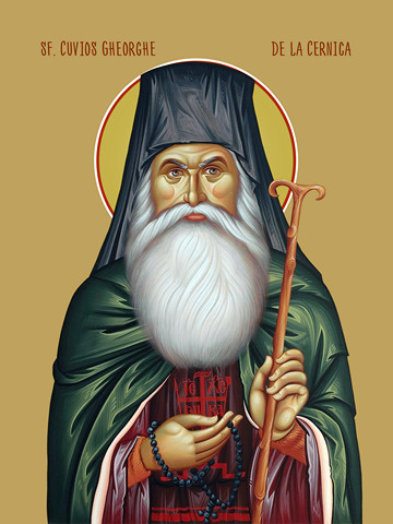 Георгий Черникский, преподобный / Sfantul Cuvios Gheorghe de la Cernica, 12x16x3 см, арт Ид3899
