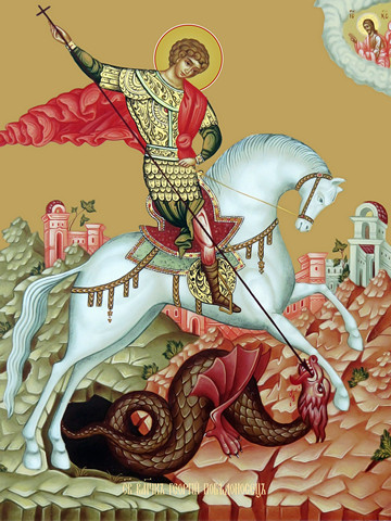 Георгий Победоносец, великомученик, 30x40x4 см, арт Ид10874