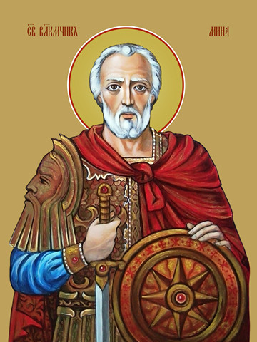 Мина, святой великомученик, 30x40x4 см, арт Ид11065