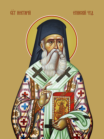 Нектарий Эгинский, святитель, 30x40x4 см, арт Ид11079
