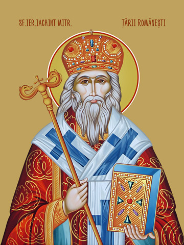 Яхинт, святой / Sf Iachint, Mitropolitul Tarii Romanesti, 30x40x4 см, арт Ид11241