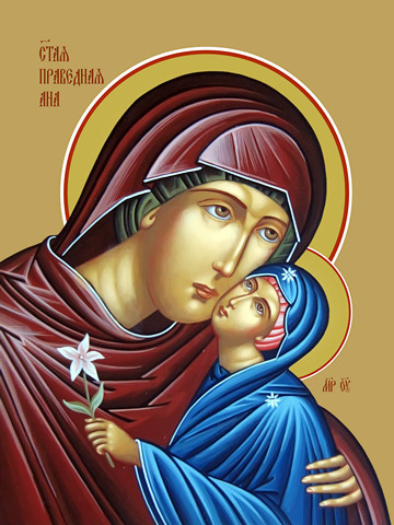 Анна Праведная, святая, 30x40x4 см, арт Ид11268