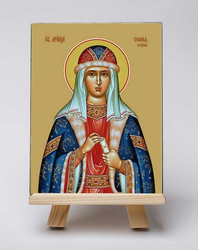 София Слуцкая, мученица. 12x16x3 см, арт Б0151