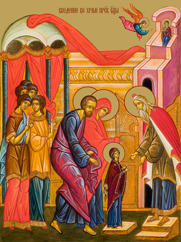 Введение во храм Пресвятой Богородицы, 30x40x4 см, арт Ид11651