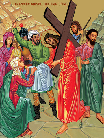 Крестный путь – Святая Вероника отирает лицо Иисусу, 15x20 см, арт Ид4775