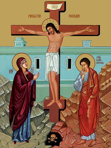 Крестный путь – Иисус Христос умирает на кресте, 15x20 см, арт Ид4781