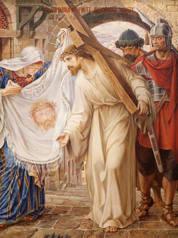 Крестный путь – Святая Вероника отирает лицо Иисусу, 15x20 см, арт Ид4786