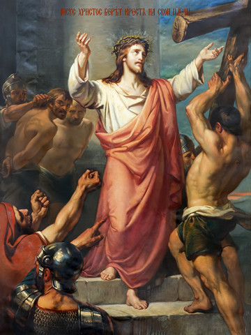 Крестный путь – Иисус берет крест на свои плечи, 15x20 см, арт Ид4799
