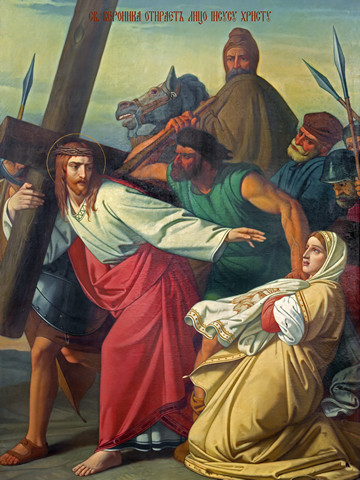 Крестный путь – Святая Вероника отирает лицо Иисусу, 15x20 см, арт Ид4801