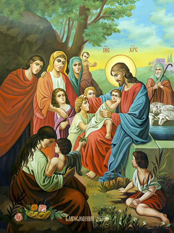 Благословение детей, 30x40x4 см, арт Ид11784