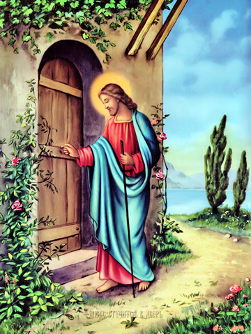 Иисус стучащийся в дверь, 50x100 см, арт Ид24098