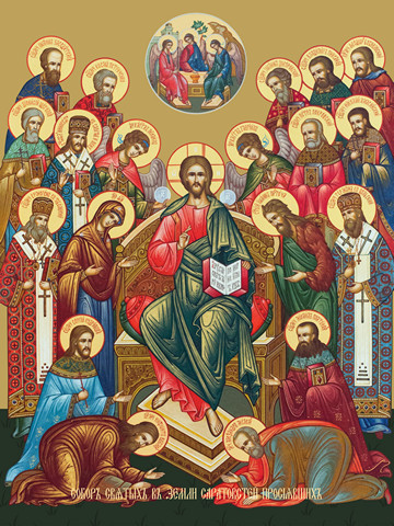 Собор всех святых во земле Саратовской просиявших, 30x40x4 см, арт Ид11844
