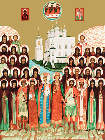 Собор святых на земле Псковской, 15x20 см, арт Ид4919