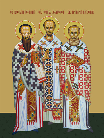 Василий Великий, Иоанн Златоуст, Григорий Богослов, 30x40x4 см, арт Ид11910