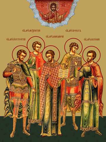 Святые Мученики Севастийские, 9x12x4 см, арт Ид5013 Святые Мученики Севастийские, 9x12x4 см, арт Ид5013