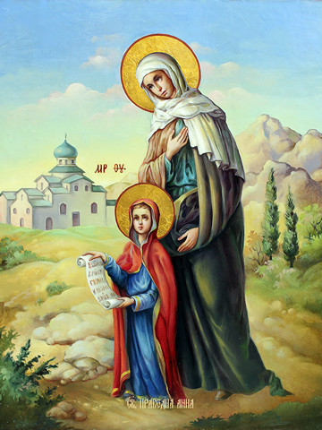 Святая Праведная Анна, 30x40x4 см, арт Ид11993
