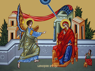 Благовещение, 30x40x4 см, арт Ид12024