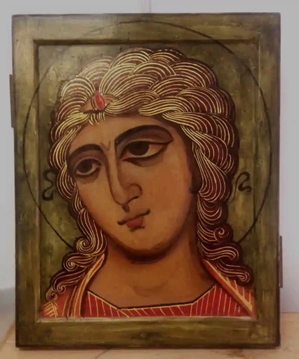 Рукописная икона "Златые Власы", арт Ир016