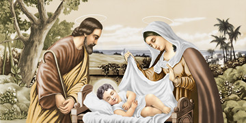 Богородица с Иисусом, 30x40x4 см, арт Ид12055