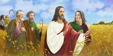 Иисус во ржи, 15x20 см, арт Ид5106