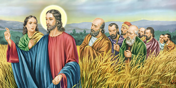 Иисус во ржи, 15x20 см, арт Ид5108