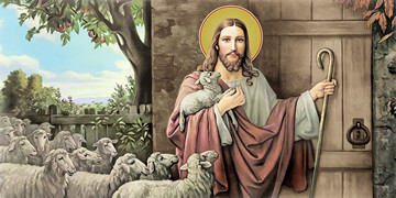 Иисус у двери, 25x52 см, арт Ид14386